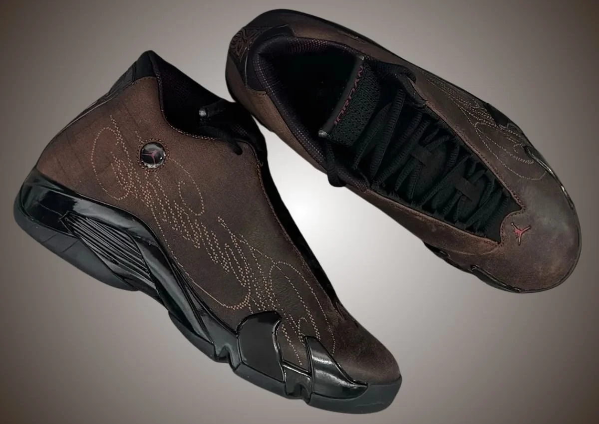 Mowalola x Air Jordan 14 "Black/Burnt Red" (IQ5708-001)